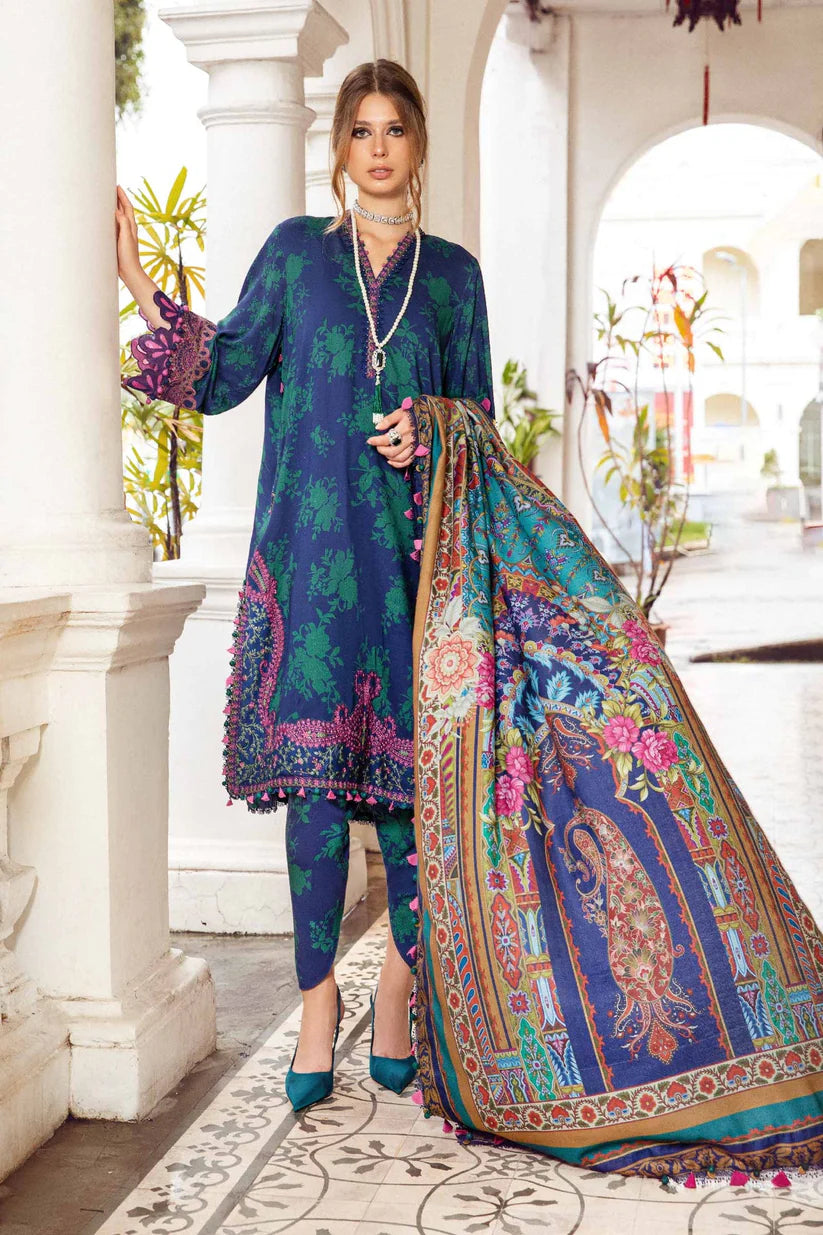 MARIA.B -3PC EMBROIDERED LAWN DRESS WITH CHIFFON DUPATTA- FN-10