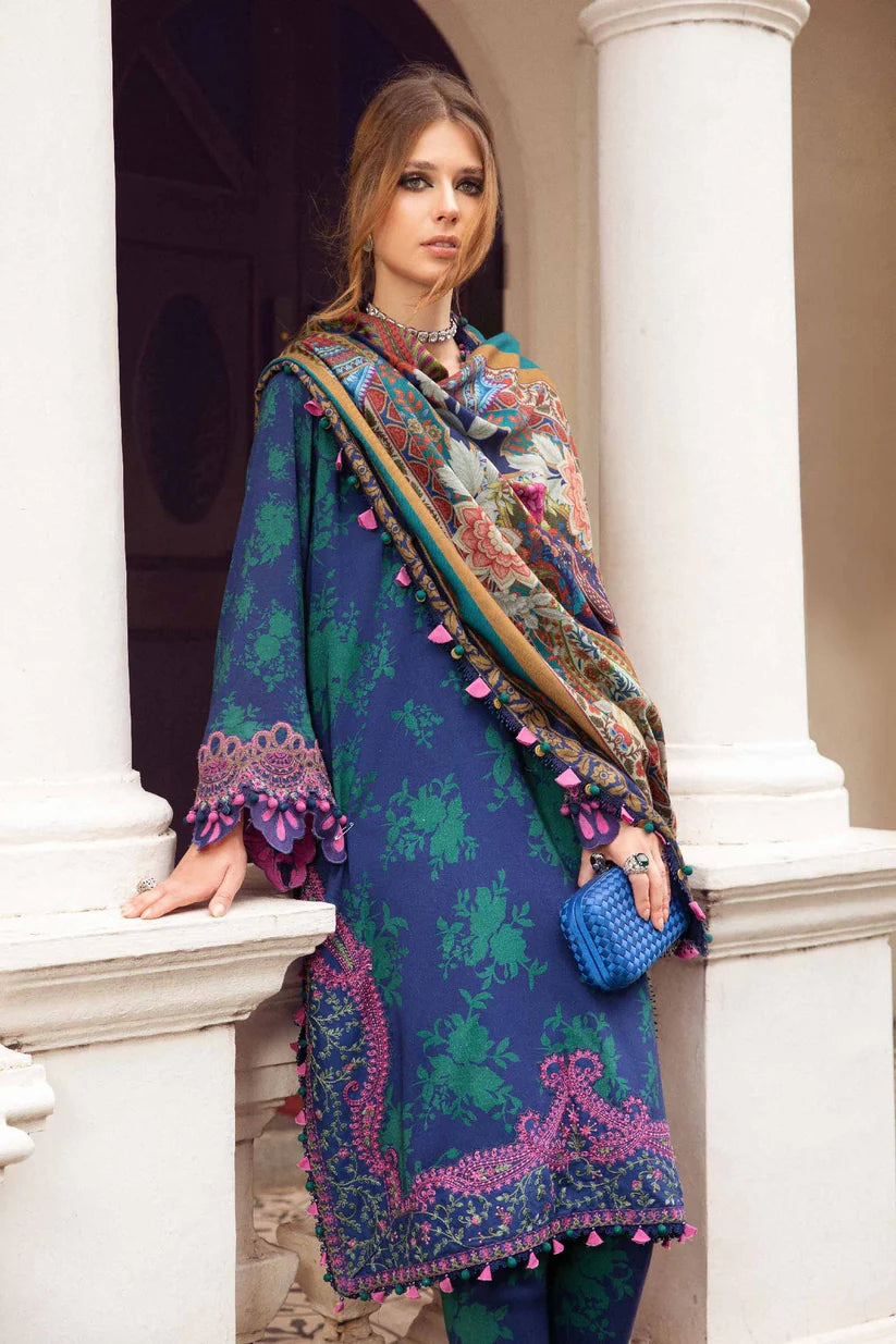 MARIA.B -3PC EMBROIDERED LAWN DRESS WITH CHIFFON DUPATTA- FN-10