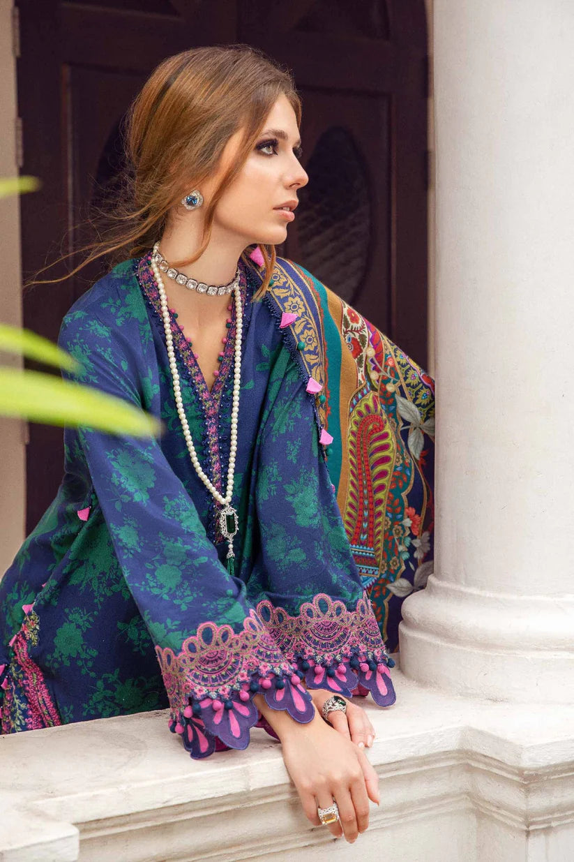 MARIA.B -3PC EMBROIDERED LAWN DRESS WITH CHIFFON DUPATTA- FN-10