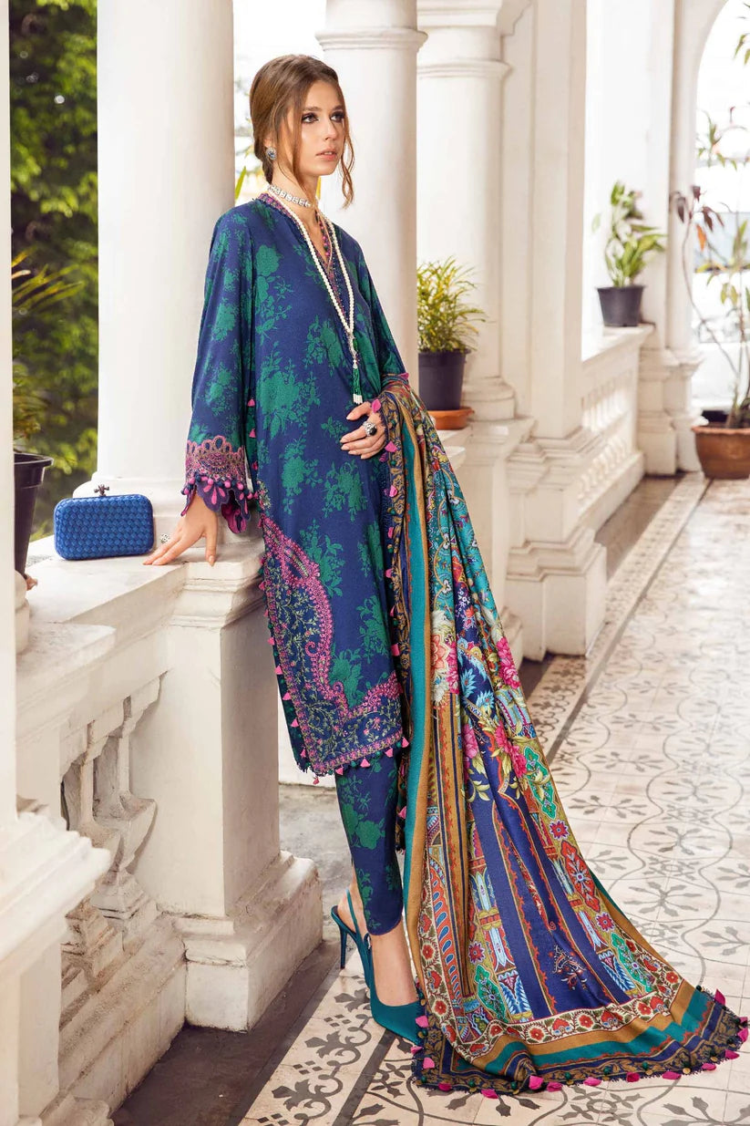 MARIA.B -3PC EMBROIDERED LAWN DRESS WITH CHIFFON DUPATTA- FN-10