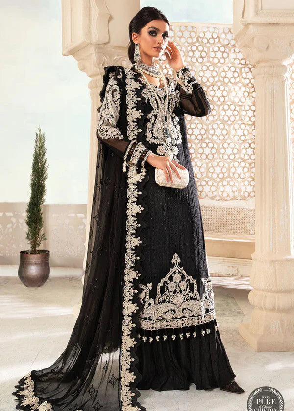 MARIA.B -3PC HEAVY EMBROIDERED CHIFFON DRESS WITH FULLY EMBROIDERED CHIFFON DUPATTA- FPW-41