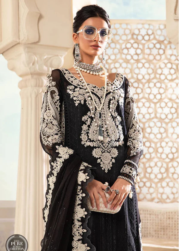 MARIA.B -3PC HEAVY EMBROIDERED CHIFFON DRESS WITH FULLY EMBROIDERED CHIFFON DUPATTA- FPW-41