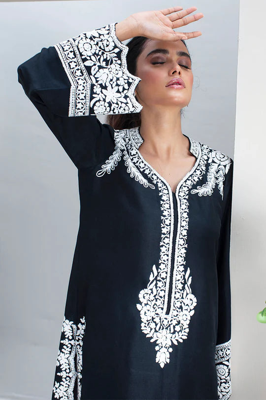 AYRA -3PC EMBROIDED LAWN DRESS WITH EMBROIDED CHIFFON DUPATTA- EL-09