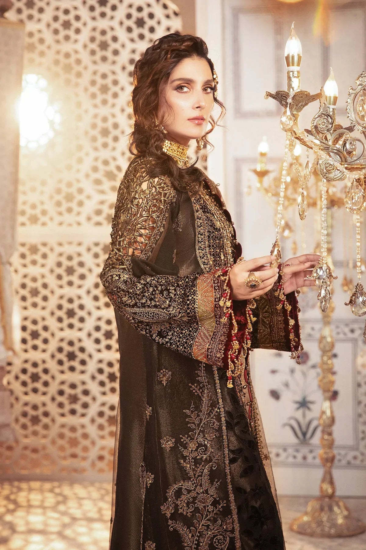 MARIA.B -3PC HEAVY FANCY EMBROIDERED ORGANZA DRESS WITH 4 SIDE EMBROIDERED ORGANZA DUPATTA- FPW-64