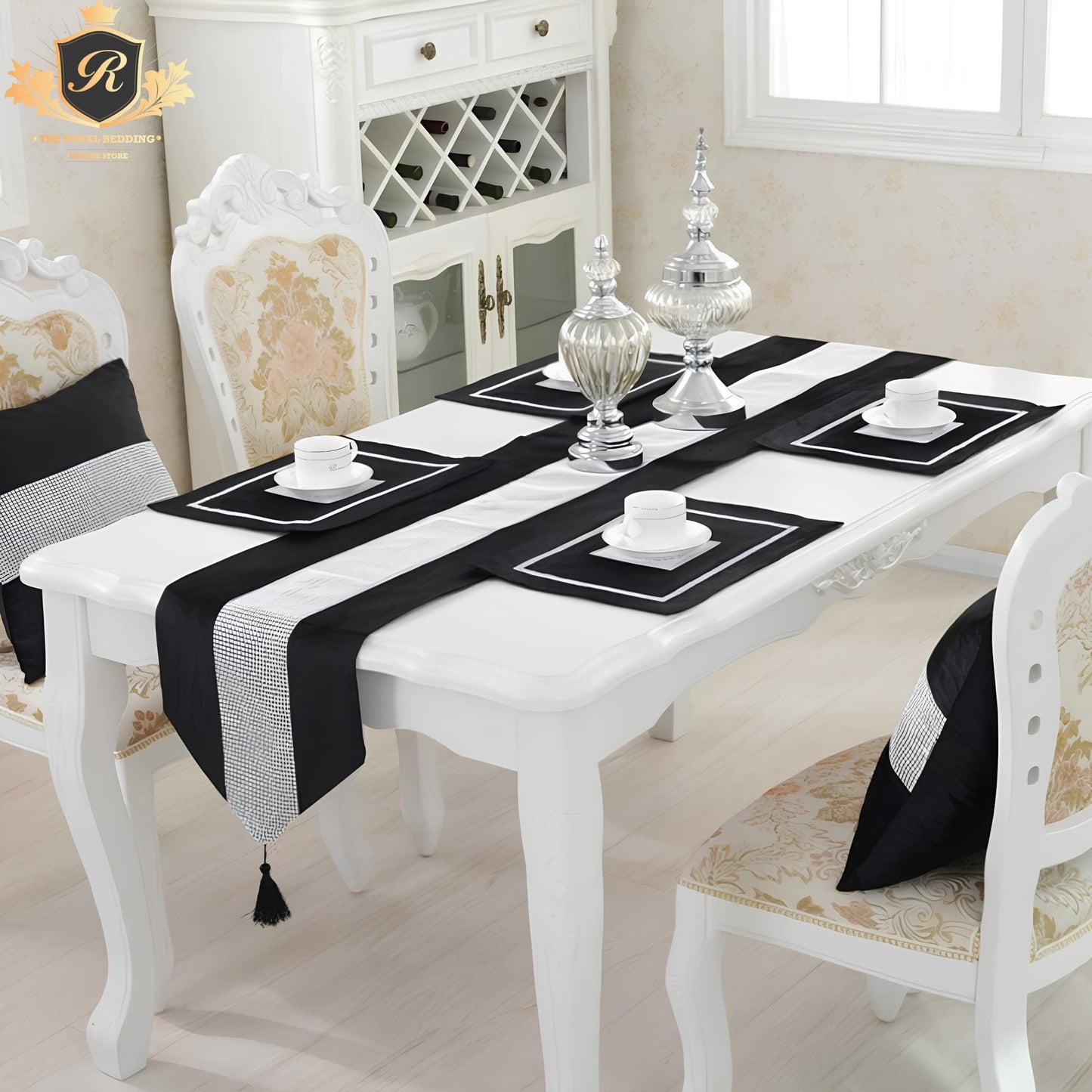 7 PCS FAIRY DINNING TABLE RUNNER SET 6 COLOURS