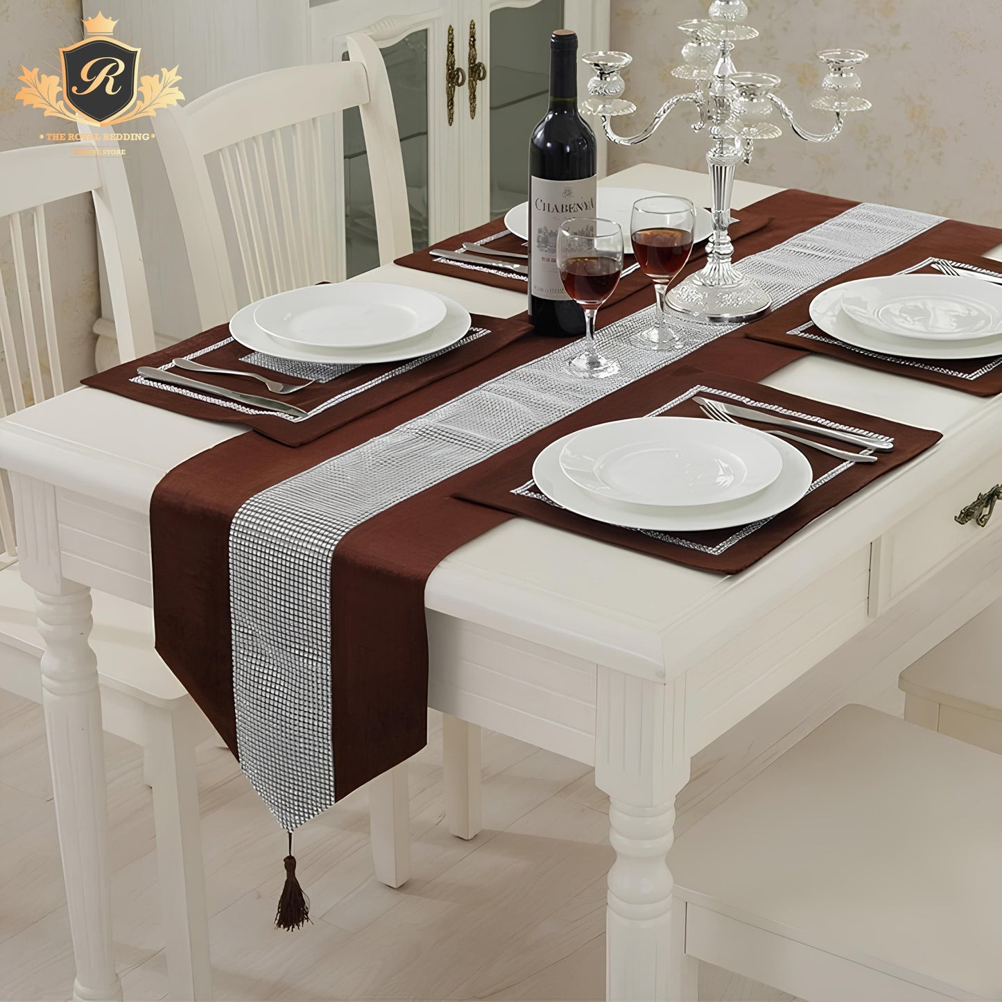 7 PCS FAIRY DINNING TABLE RUNNER SET 6 COLOURS