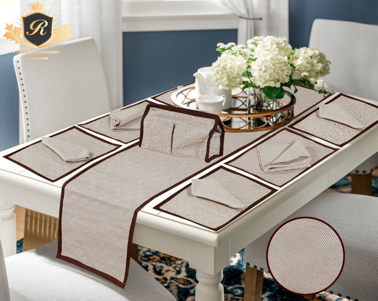 14 PCS QUILTED TABLE RUNNER SET