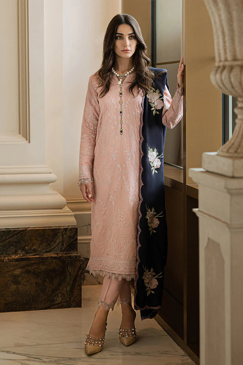 MUSHQ -3PC EMBROIDERED LAWN DRESS WITH EMBROIDERED CHIFFON DUPATTA- EL-20