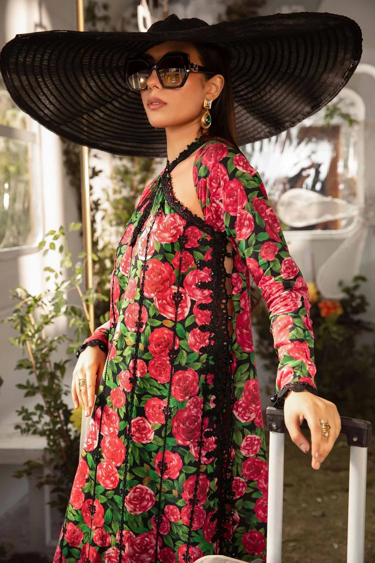 MARIA.B -3PC EMBROIDERED LAWN DRESS WITH PRINTED CHIFFON DUPATTA- FN-72