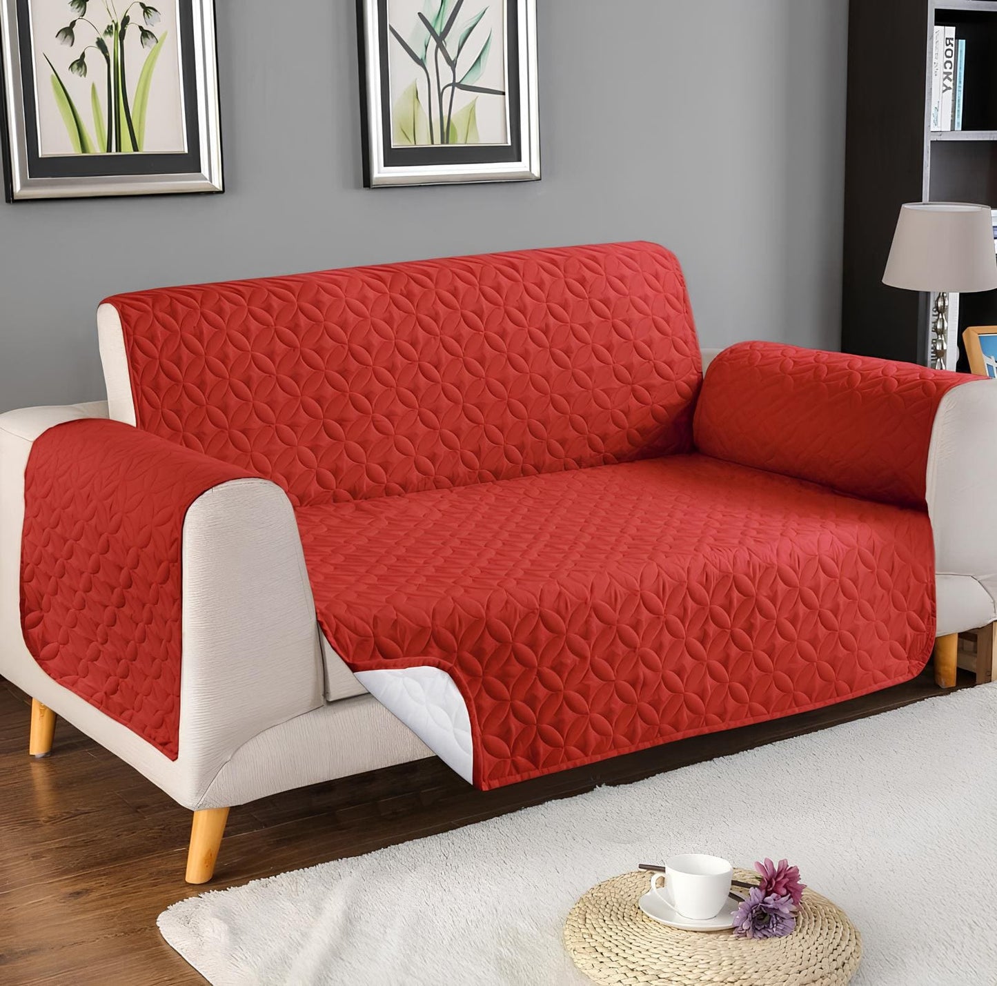 QUILTED SOFA COAT COVER ULTRASONIC 5 COLOURS