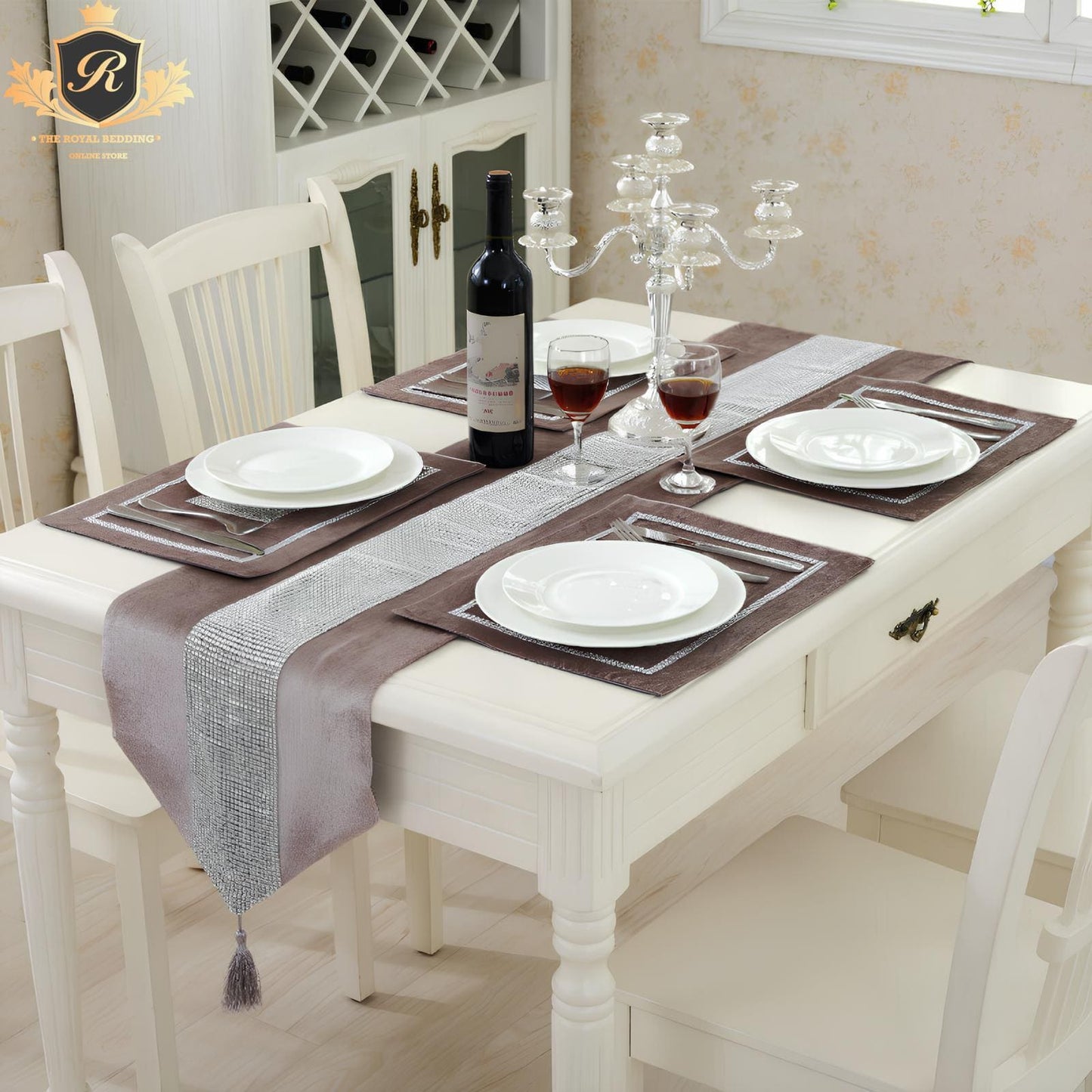 7 PCS FAIRY DINNING TABLE RUNNER SET 6 COLOURS