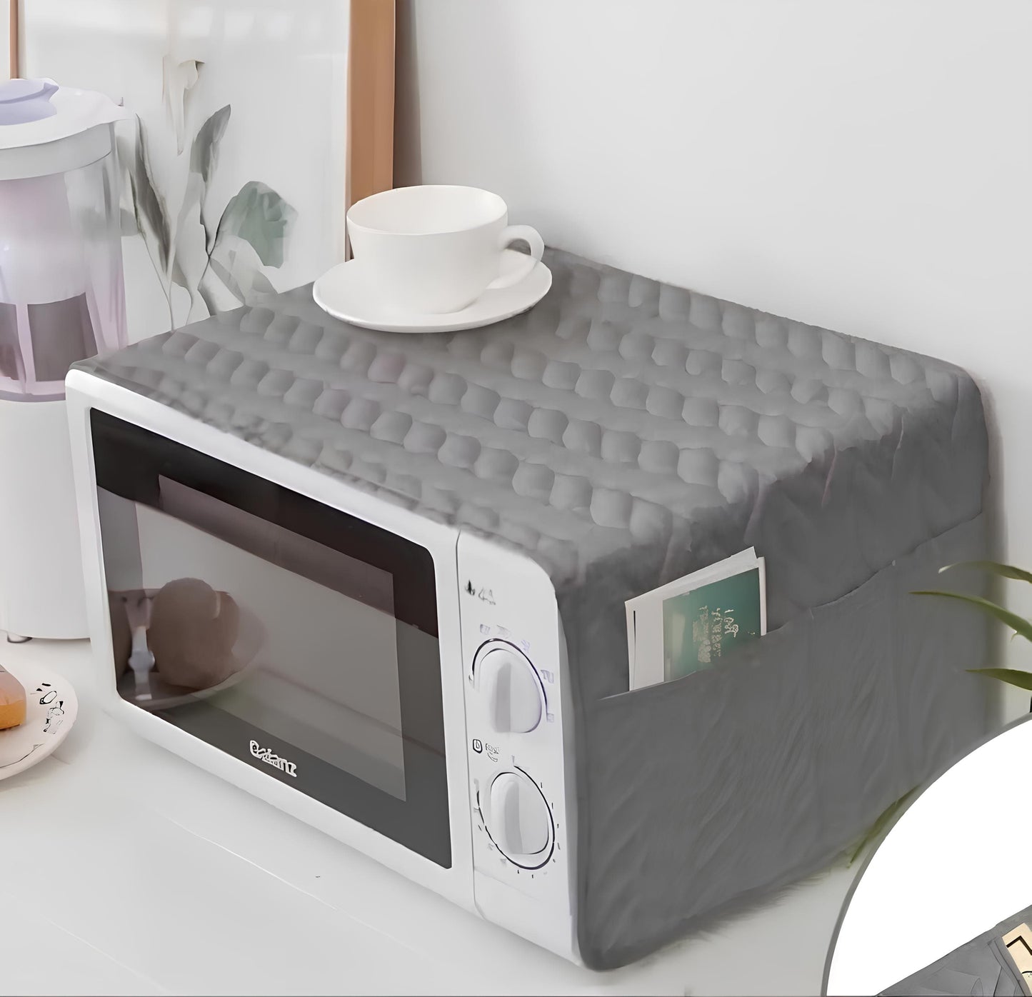 QUILTED MICROWAVE OVEN COVER SEMI WATER PROOF 5 COLOURS