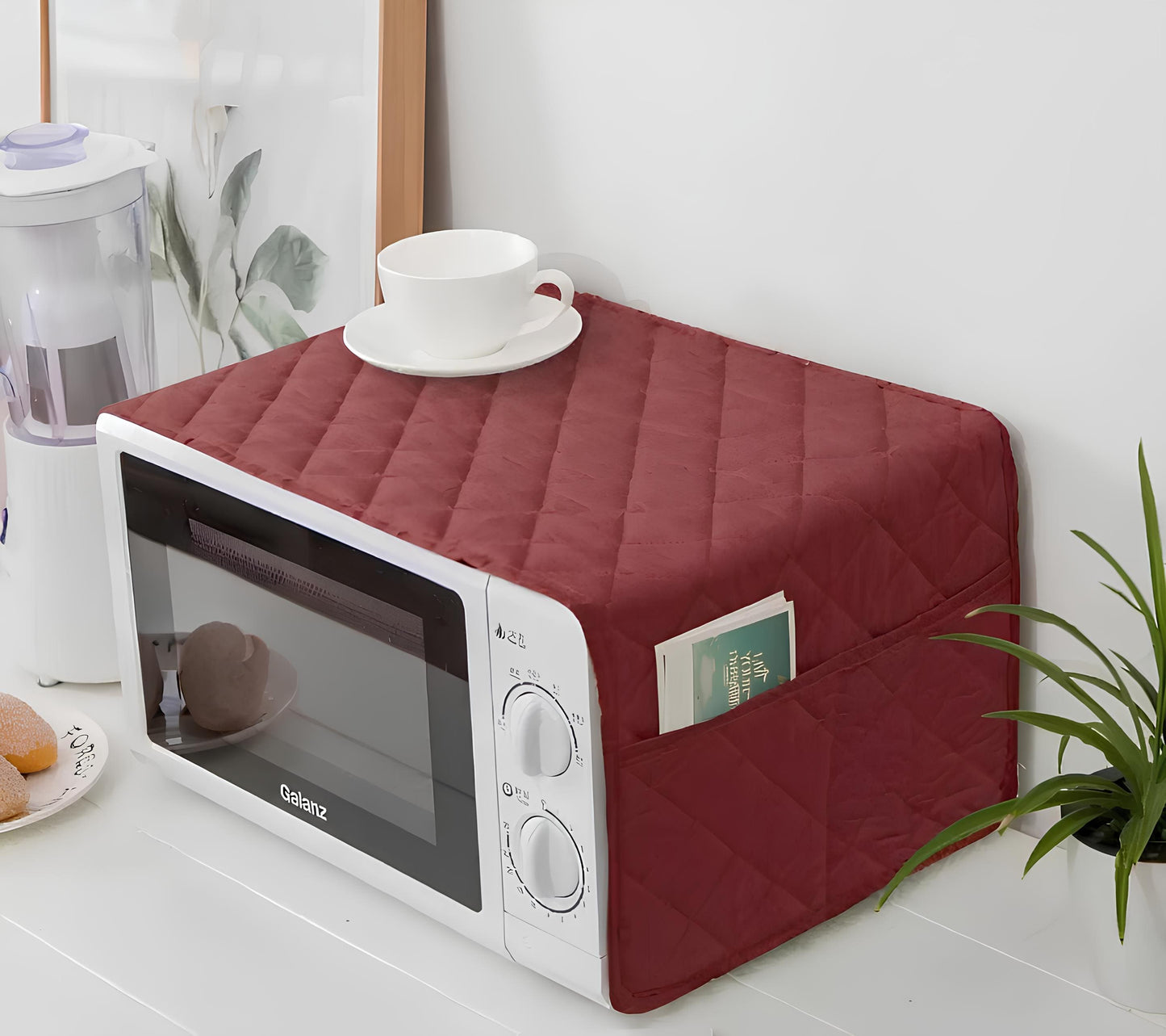 QUILTED MICROWAVE OVEN COVER SEMI WATER PROOF 5 COLOURS