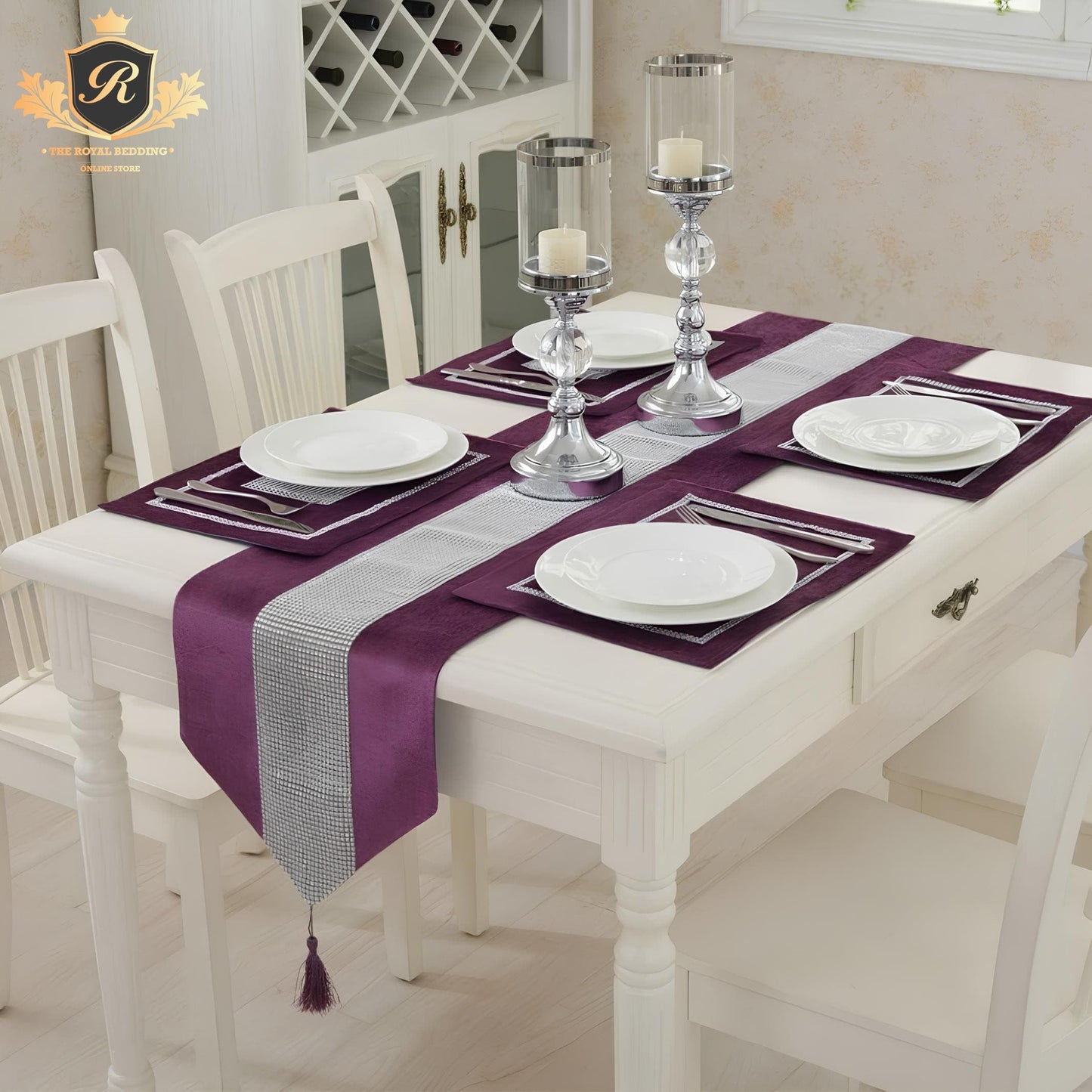 7 PCS FAIRY DINNING TABLE RUNNER SET 6 COLOURS