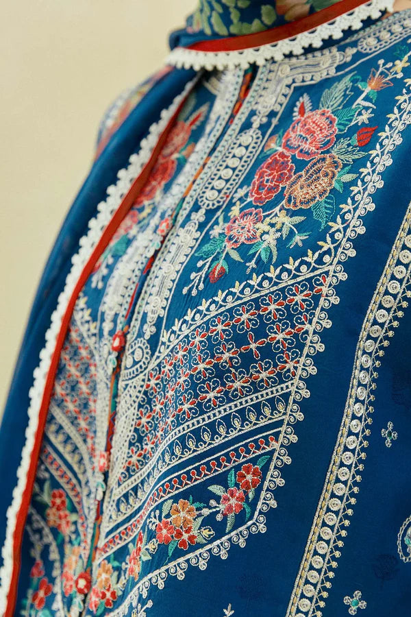 COCO BY ZARA SHAHJAHAN LAWN EMBROIDERED SHIRT WITH PRINTED MONAR DUPPATA  CZS-02