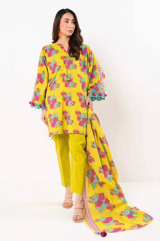ALKARAM LAWN PRINTED SHIRT LAWN TROUSER WITH PRINTED DUPPATA ALK-14