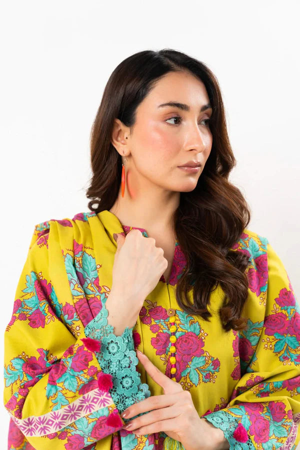 ALKARAM LAWN PRINTED SHIRT LAWN TROUSER WITH PRINTED DUPPATA ALK-14