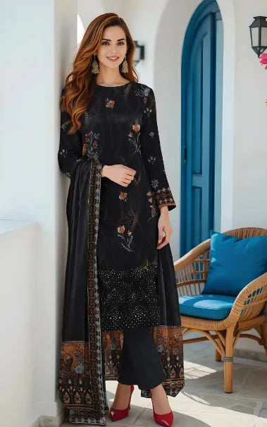 MUNARK-LAWN EMBROIDERED SHIRT LAWN TROUSER WITH PRINTED DUPPATA ALK-11