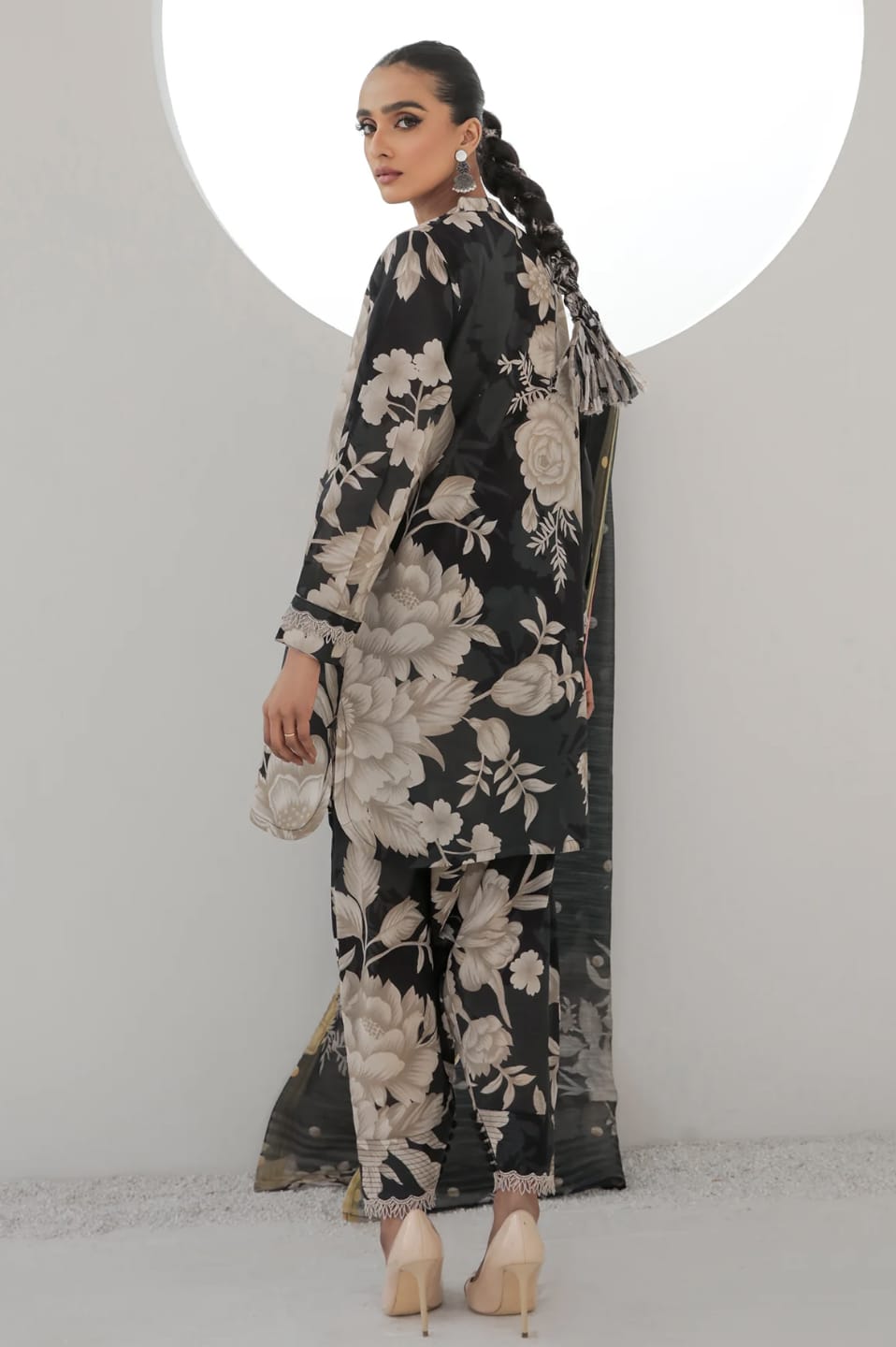 BAROQUE -3PC PRINTED LAWN DRESS WTIH SILK DUPATTA- FCP-51