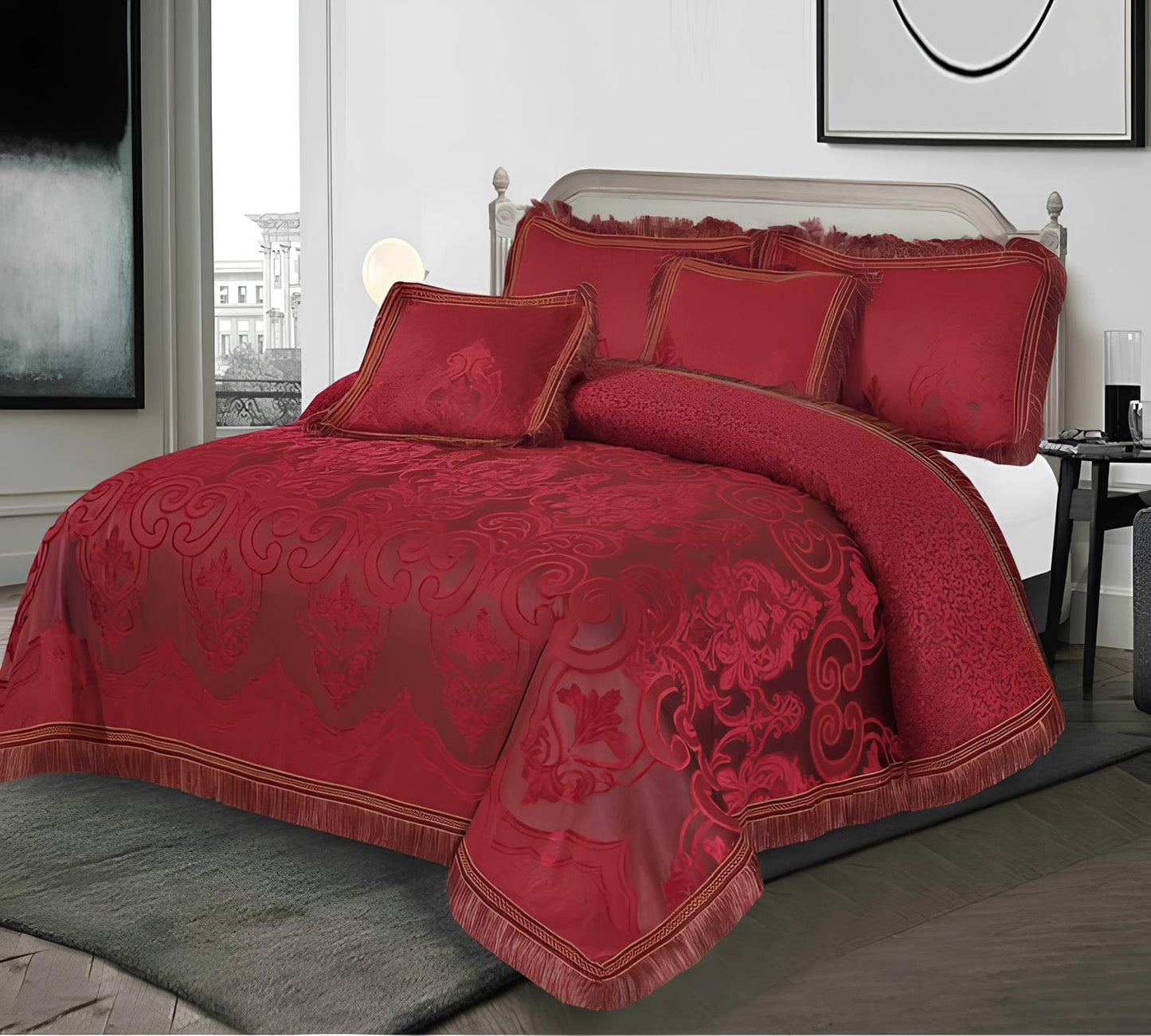 5 PCS HEAVY PALACHI BEDDING SET 9 COLOURS