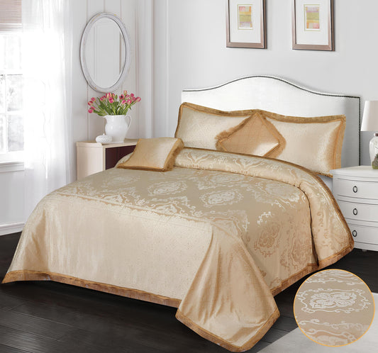 5 PCS HEAVY PALACHI BEDDING SET 9 COLOURS