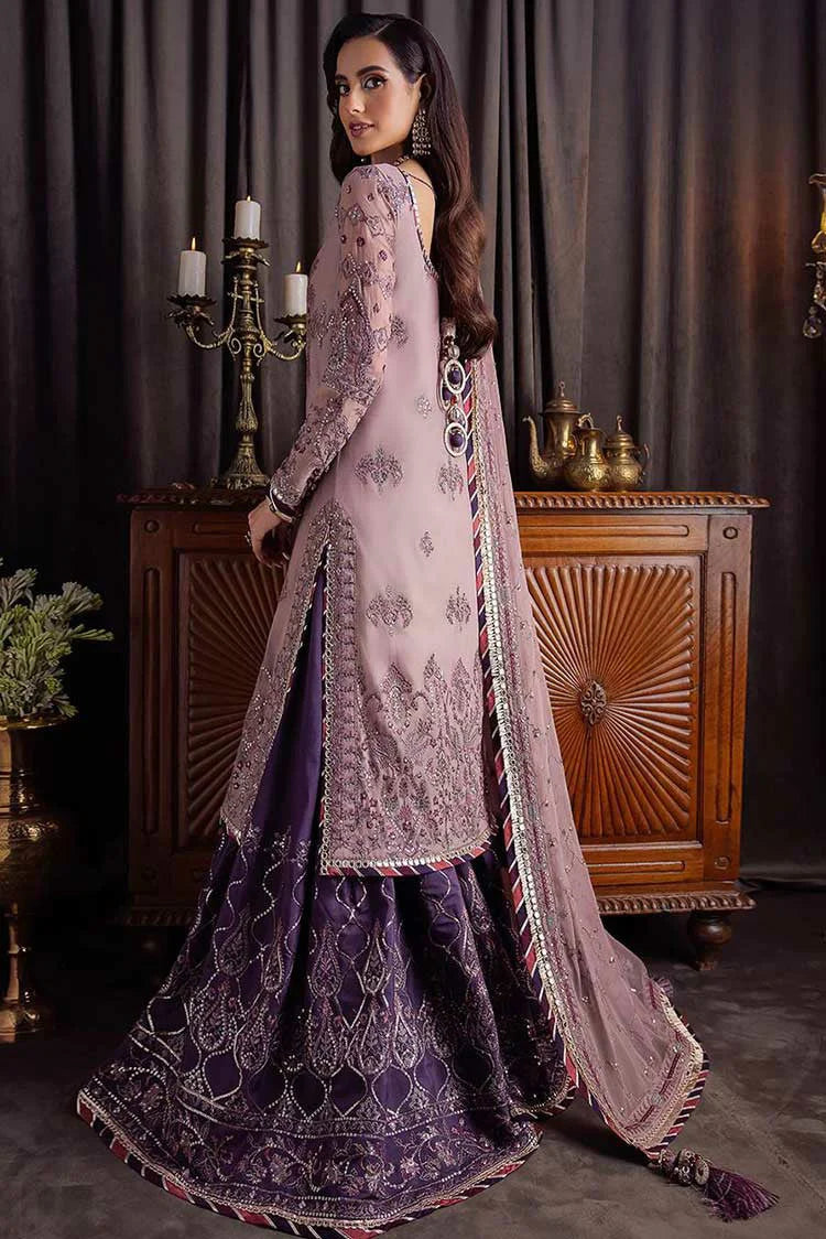 ASIM JOFA -3PC FANCY EMBROIDERED CHIFFON DRESS WITH 4 SIDE HEAVY EMBROIDERED CHIFFON DUPATTA- FPW-91