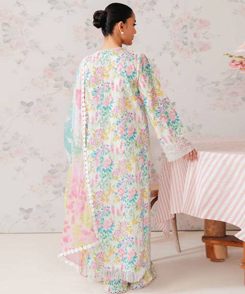 AFROZE-3PC EMBROIDERED LAWN DRESS WITH PRINTED CHIFFON DUPATTA- FN-158