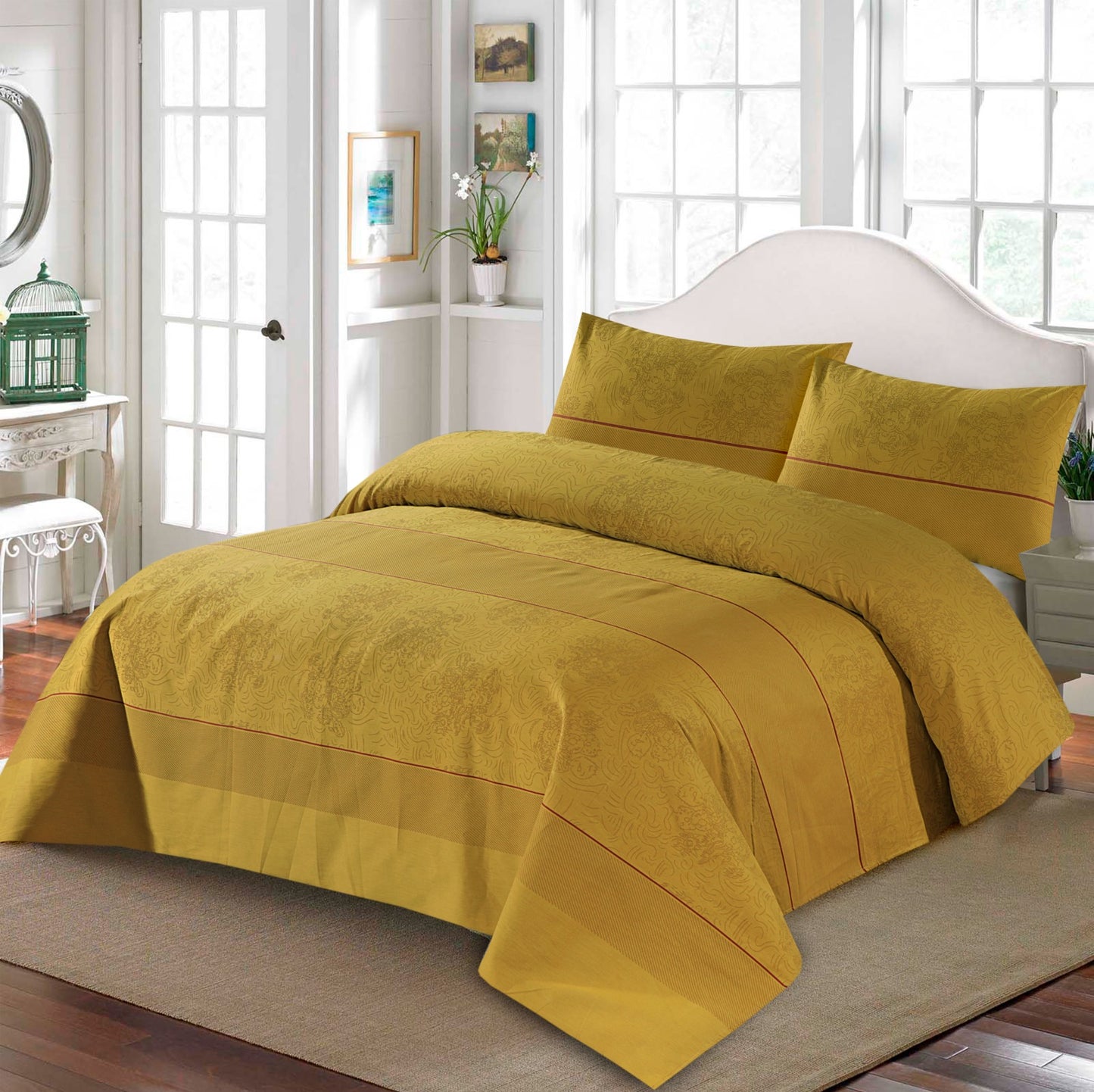 3 PCS COTTON JAQUARD BEDSHEET