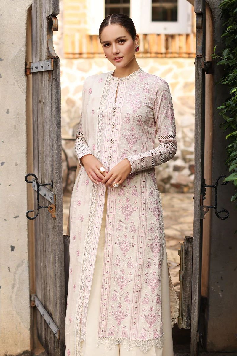 BAREEZE -3PC EMBROIDED LAWN DRESS WITH EMROIDED CHIFFON DUPATTA- EL-17