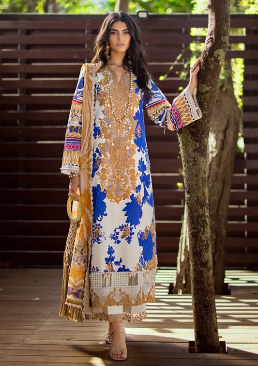 MUSHQ - 3PC EMBRIDEDLAWN DRESS WITH PRINTED CHIFFON DUPPATA FN-118