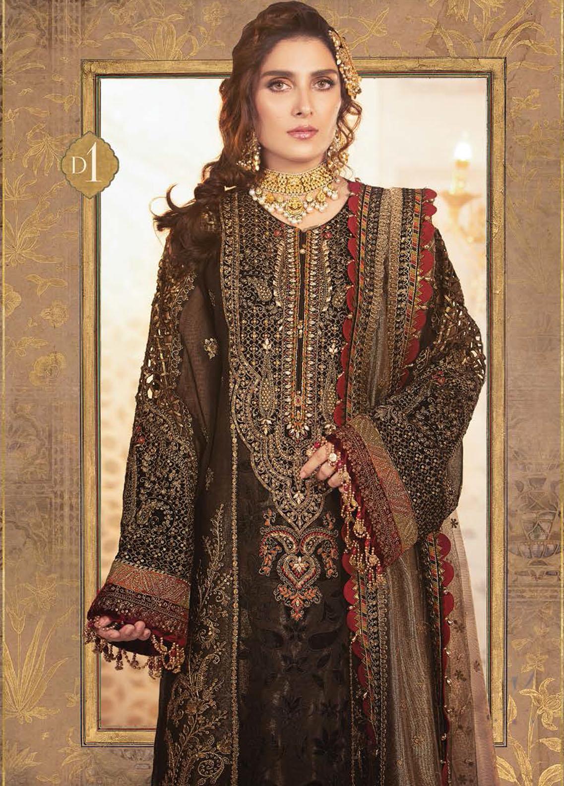 MARIA.B -3PC HEAVY FANCY EMBROIDERED ORGANZA DRESS WITH 4 SIDE EMBROIDERED ORGANZA DUPATTA- FPW-64