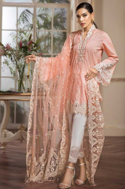 ANAYA -3PC HEAVY EMBROIDERED CHICKEN KARI DRESS WITH FULLY HEAVY EMBROIDERED NET DUPATTA- FN-36