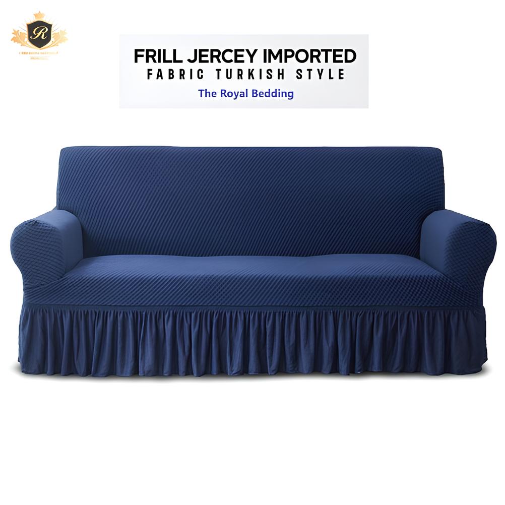 Turkish Stretchable Sofa Cover / Sofa Protector-Blue