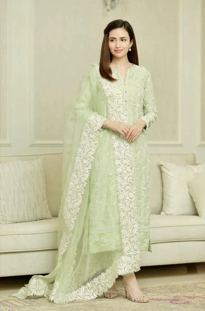 BAREEZE - 3PC LAWN HEAVY EMBROIDERED SHIRT WITH CHIFFON EMBROIDERED DUPATTA - FCO-21