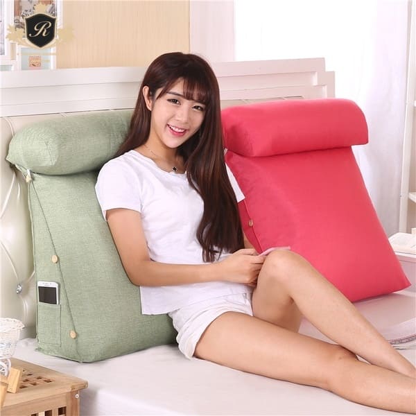 Triangular Back Support Cushion-Brown