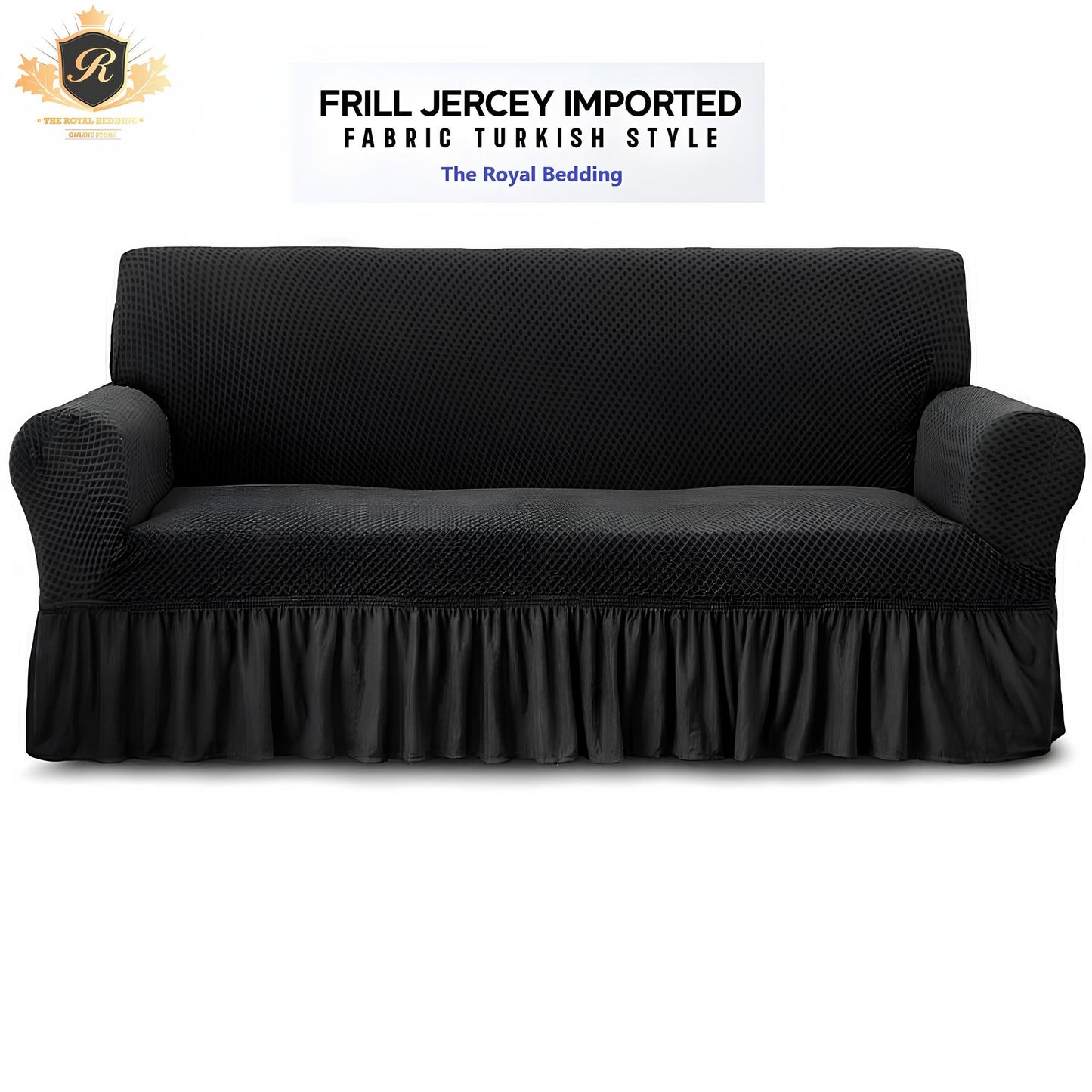 Turkish Stretchable Sofa Cover / Sofa Protector-Black