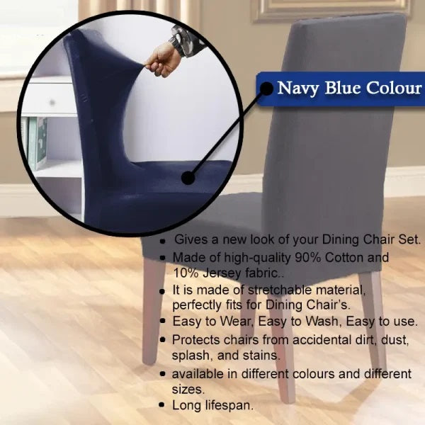 FITTED COVER OF DINING CHAIR 6 COLOURS