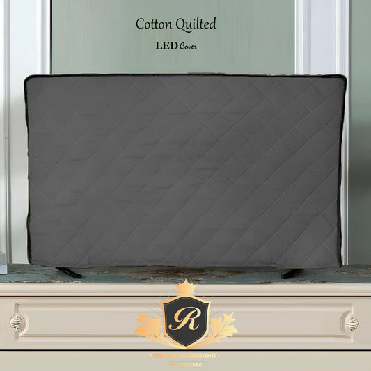 LED / LCD Cotton Quilted Cover-Dark Grey