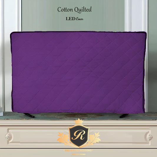 LED / LCD Cotton Quilted Cover-Puple