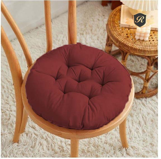 Round Sitting Chair Cushion-Maroon