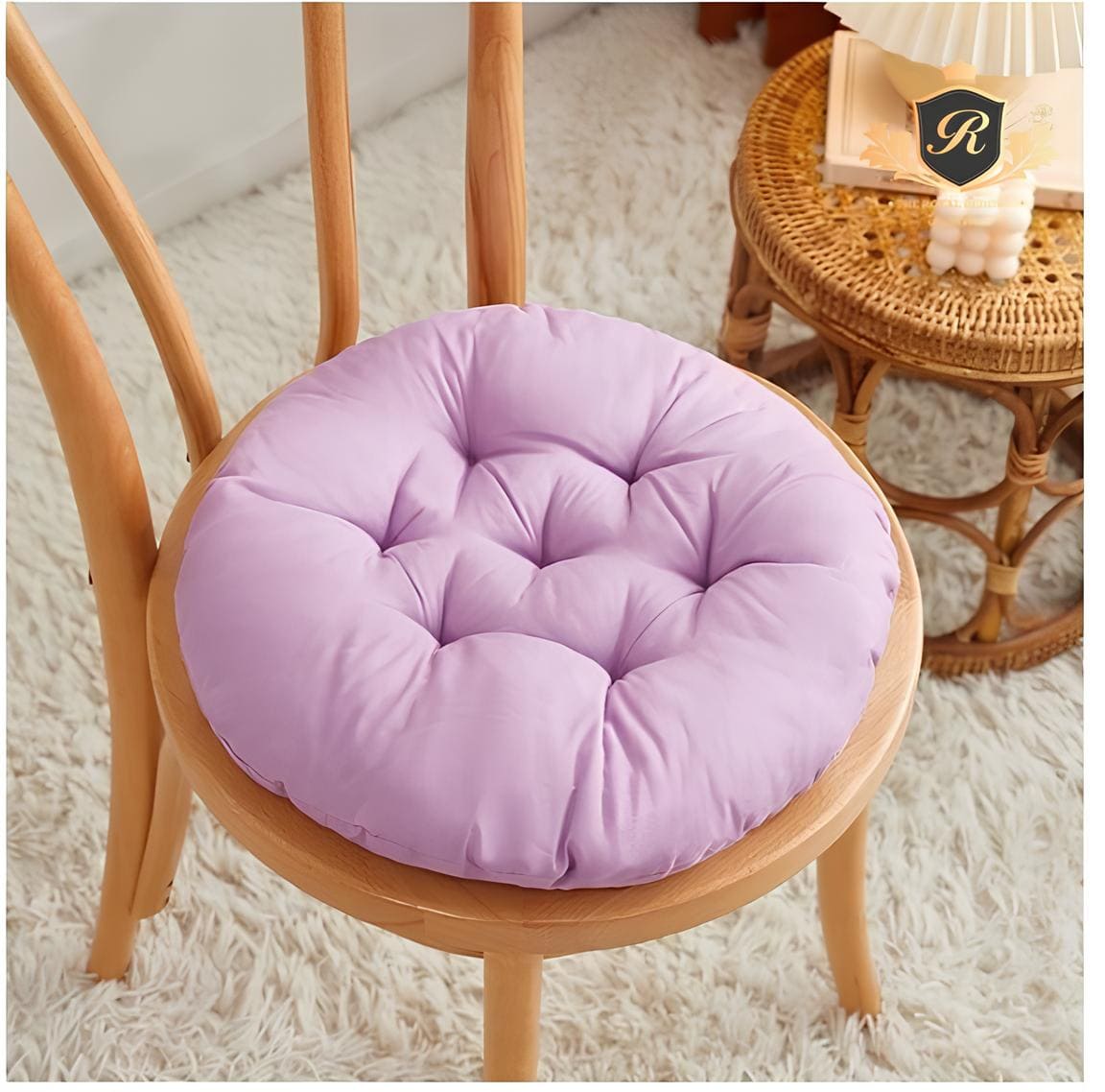 Round Sitting Chair Cushion-Purple