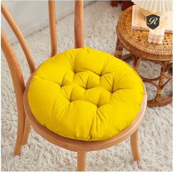 Round Sitting Chair Cushion-Yellow