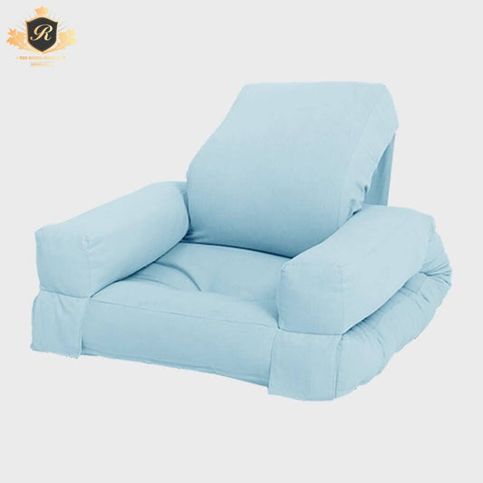 Sofa Cum Bed With New Style-Sky Blue