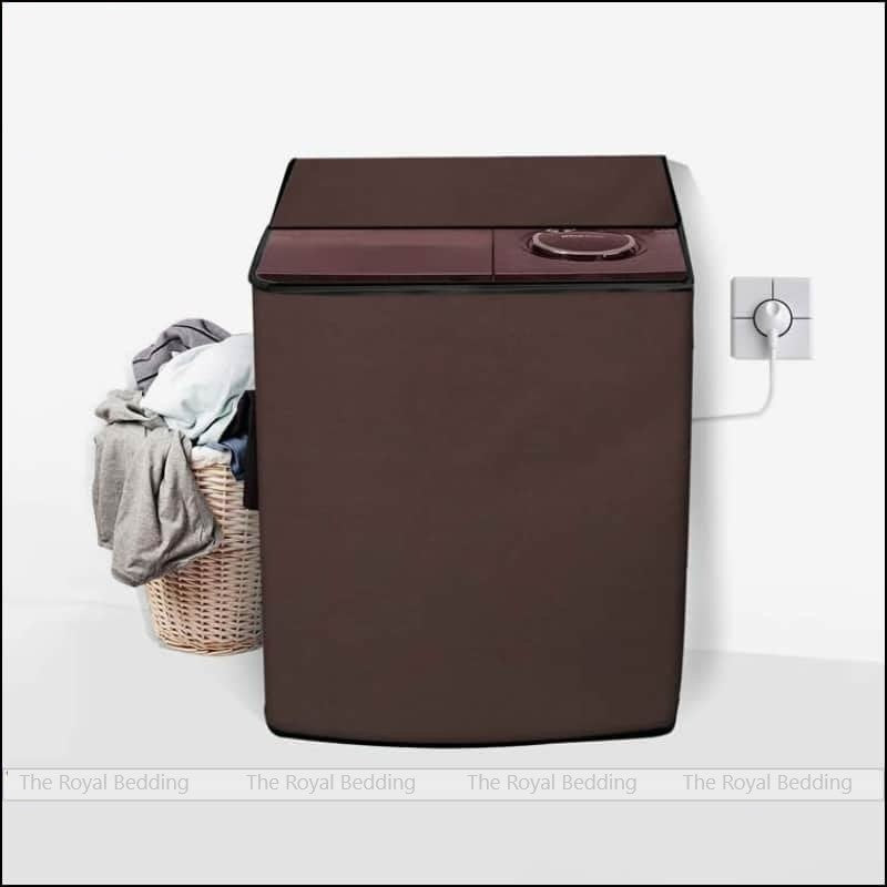 Twin Tub Washing Machine Cover-Brown