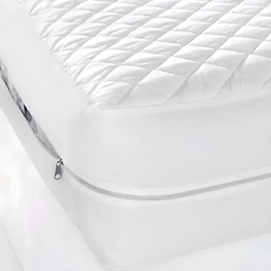 Zipper Mattress Cover Water Proof-White