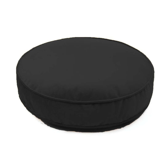 Velvet Pouf Floor Cushion -Black