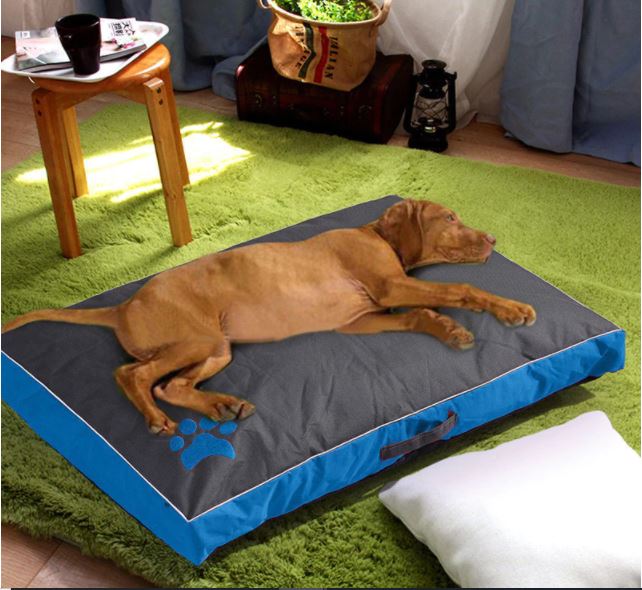 Waterproof Dog Mat Soft Pet Pillow-Blue & Grey