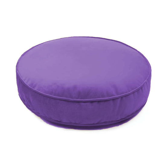 Velvet Pouf Floor Cushion-Purple