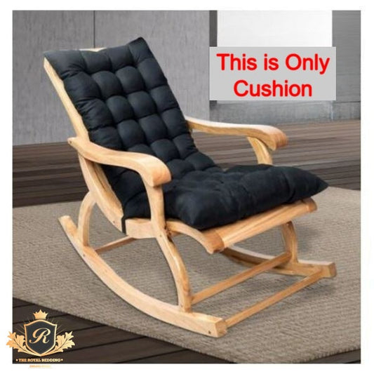 Rocking Chair Cushion Pad Non Slip (Chair not Included)-Black